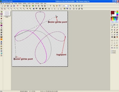 Photofiltre studio vektoros útvonal bemutató kép